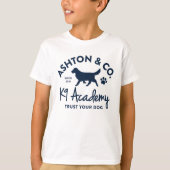 Ashton & Co. K9 Academy 1c Logo Kids' T-Shirt (Vorderseite)
