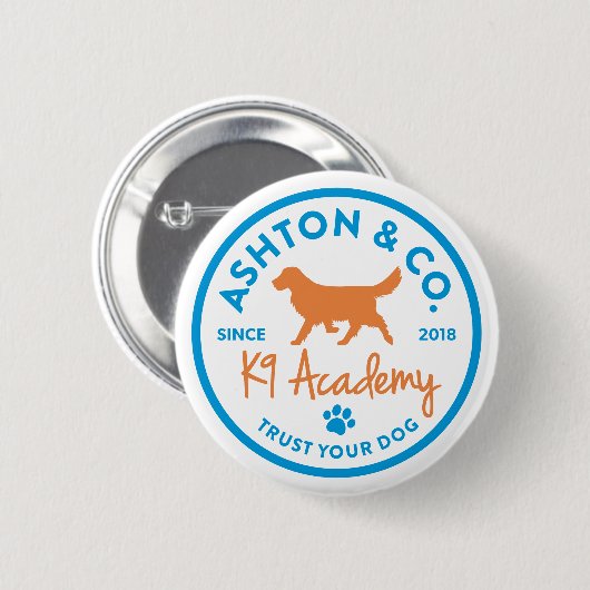 Ashton & Co. K9 Academy 2c Logo Light Button (Vorne & Hinten)