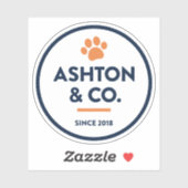 Ashton & Co. K9 Academy 2c Paw Dark Sticker (Blatt)
