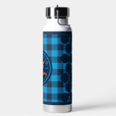 Ashton & Co. K9 Academy Blue Kariert Water Flasche (Links)