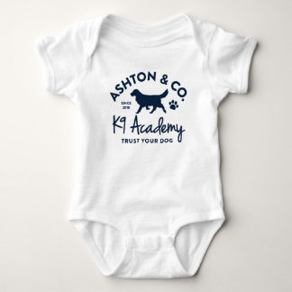 Ashton & Co. K9 Academy Logo Baby Strampler
