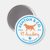 Ashton & Co. K9 Akademie-2c-Logo Magnet (Vorderseite/Rückseite)