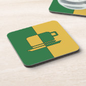 Ashton Dark Green und Gold Cup Untersetzer (Linke Seite)