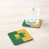 Ashton Dark Green und Gold Cup Untersetzer (Rechte Seite)