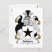 Ashton Familienwappen Postkarte (Vorne/Hinten)
