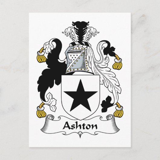 Ashton Familienwappen Postkarte (Vorderseite)