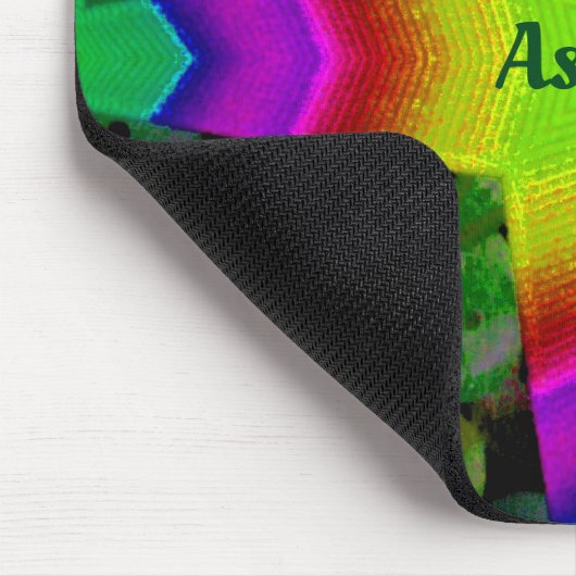 ASHTON ~ Helles Fluor Muster Personalisiert Mousepad (Ecke)