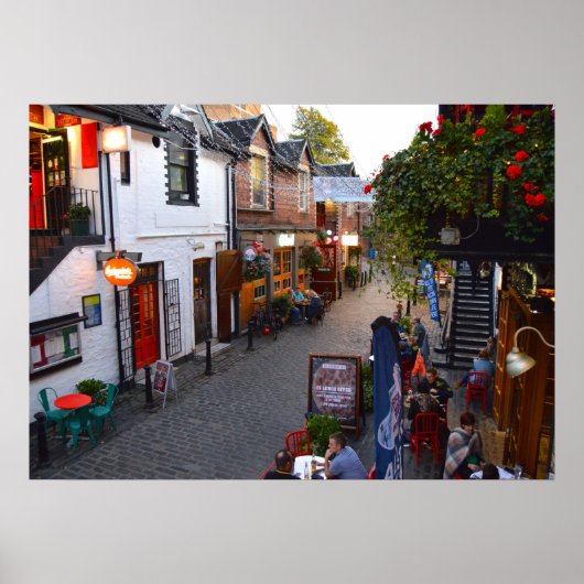 Ashton Lane, Glasgow, Schottland. Poster (Vorne)