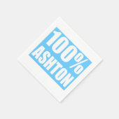 Ashton-Name 100 Prozent Serviette (Ecke)
