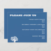 Ashton Tree Bar Mitzvah Wedding Event Card Einladung (Vorne/Hinten)