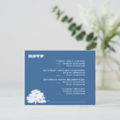 Ashton Tree Bar Mitzvah Wedding RSVP Karte (Stehend Vorderseite)