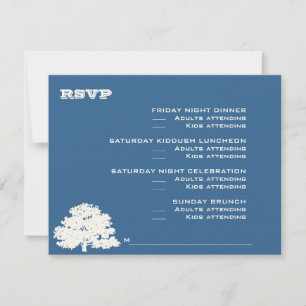 Ashton Tree Bar Mitzvah Wedding RSVP Karte