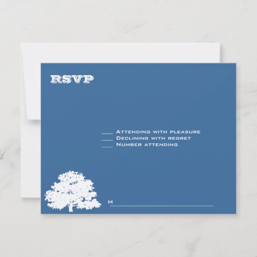 Ashton Tree Bar Mitzvah Wedding RSVP Karte (Vorderseite)