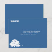 Ashton Tree Bar Mitzvah Wedding RSVP Karte (Vorne/Hinten)