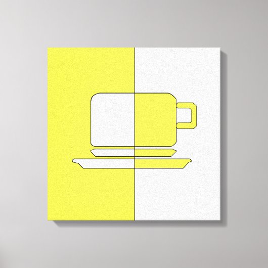 Ashton Yellow and White Cup Canvas Print Leinwanddruck (Vorderseite)