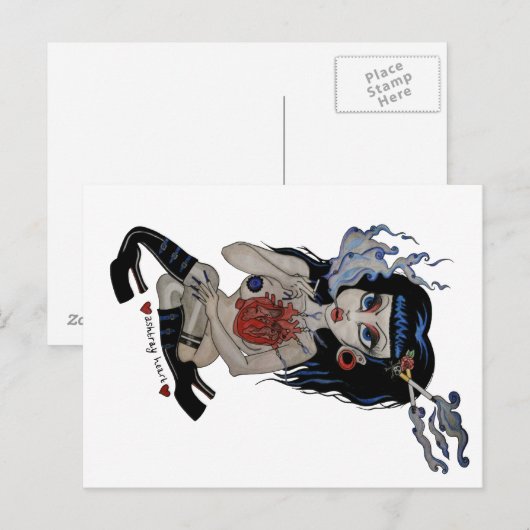 ASHTRAY HEART POSTKARTE (Vorne/Hinten)