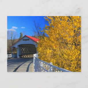 Ashuelot Covered Bridge Forsythia Postkarte