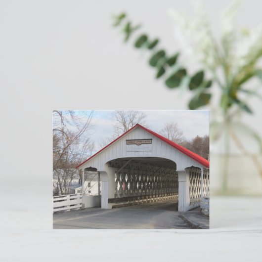 Ashuelot Covered Bridge Postkarte (Stehend Vorderseite)