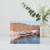 Ashuelot River Reflections im Februar Postkarte (Stehend Vorderseite)