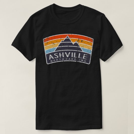 Ashville North Carolina Mountain Vacation Art Grap T-Shirt (Design vorne)