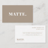 Ashwood | Modernes Elegantes Minimalistisches Beru Visitenkarte (Vorne/Hinten)