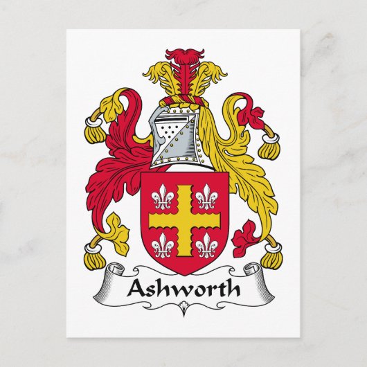 Ashworth Familienwappen Postkarte (Vorderseite)
