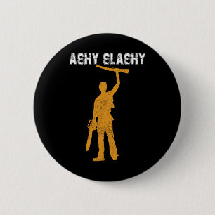 Ashy Slashy Graphic Halloween Phantastisch Apparel Button