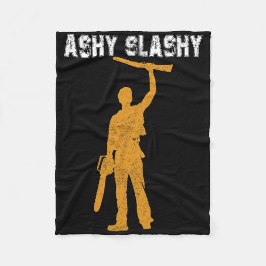 Ashy Slashy Graphic Halloween Phantastisch Apparel Fleecedecke (Vorderseite)