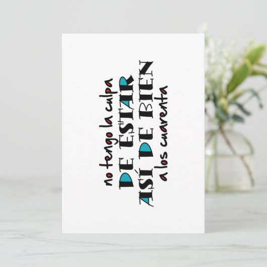 Así de bien a los 40 einladung (Stehend Vorderseite)