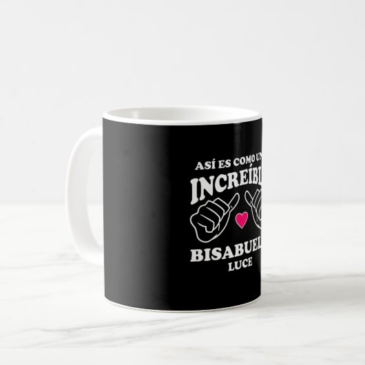 Así es como una inkreím Bisabuela Luce Kaffeetasse (Vorderseite Links)
