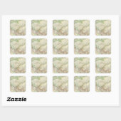 Asia 37 quadratischer aufkleber (Blatt)