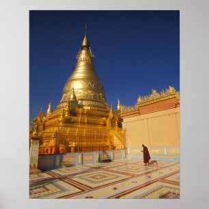 Asia, Burma (Myanmar) Mandalay, Sagaing Hill: Poster