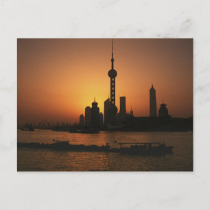 ASIA, China, Shanghai View Oriental Pearl TV Postkarte