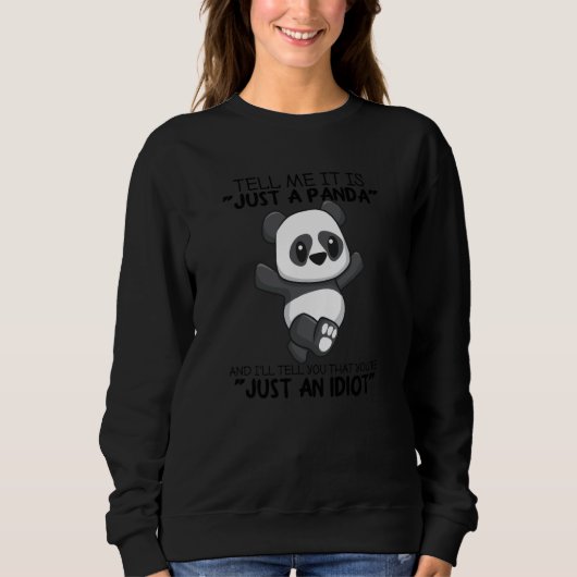 Asia Cute Love Panda Pun Bear Idiot Sweatshirt (Vorderseite)
