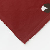 Asia Floral White Cherry Blossom Red Fleecedecke (Ecke)