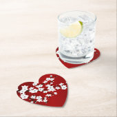 Asia Floral White Cherry Blossom Red Untersetzer (Vor Ort)