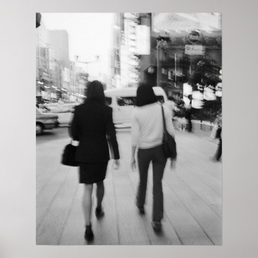 Asia, Japan, Tokyo. Young women on the Ginza. Poster (Vorne)