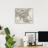 Asia Map von Stieler Poster (Heimbüro)