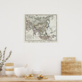 Asia Map von Stieler Poster (Küche)