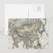 Asia Map von Stieler Postkarte (Vorne/Hinten)