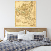 Asia Map von Worcester Leinwanddruck (Insitu (Schlafzimmer))
