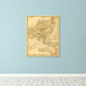 Asia Map von Worcester Leinwanddruck (Insitu (Holzboden))