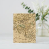 Asia Map von Worcester Postkarte (Stehend Vorderseite)