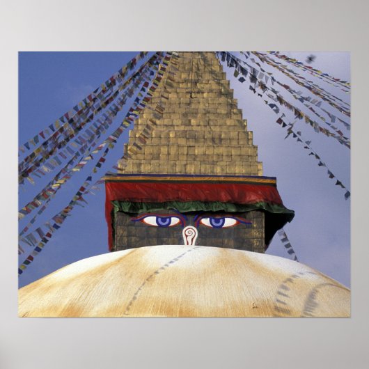 Asia, Nepal, Kathmandu. Bouddhanath Stupa. 2 Poster (Vorne)