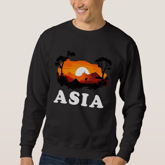 Asia Pride Sunset Continent Souvenir Sweatshirt (Vorderseite)