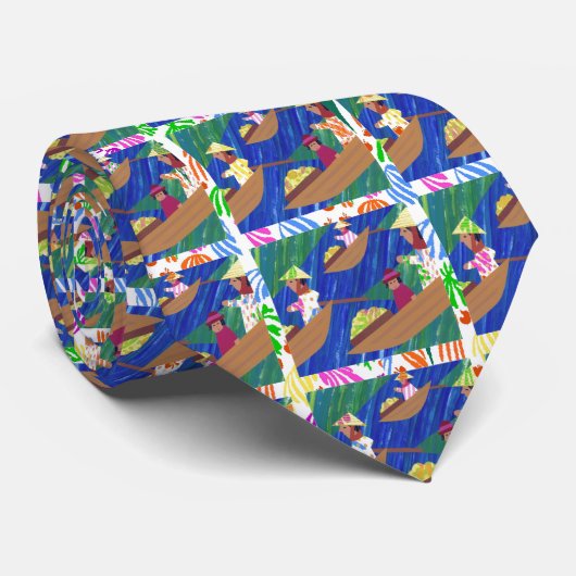 Asia Travel Neck Tie Krawatte (Gerollt)