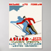 Asiago Italien Vintages Skireisepaket Poster (Vorne)