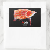 Asian Arowana の優良製品 Rechteckiger Aufkleber (Tasche)