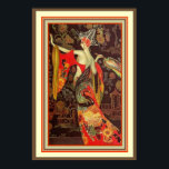 Asian Art Deco Poster 13 x 19<br><div class="desc">Farblich Atemberaubend,  asiatisches Art Deco Poster 13 x 19</div>