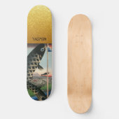 Asian Art Fish Gold Personalisiert Skateboard (Vorderseite)